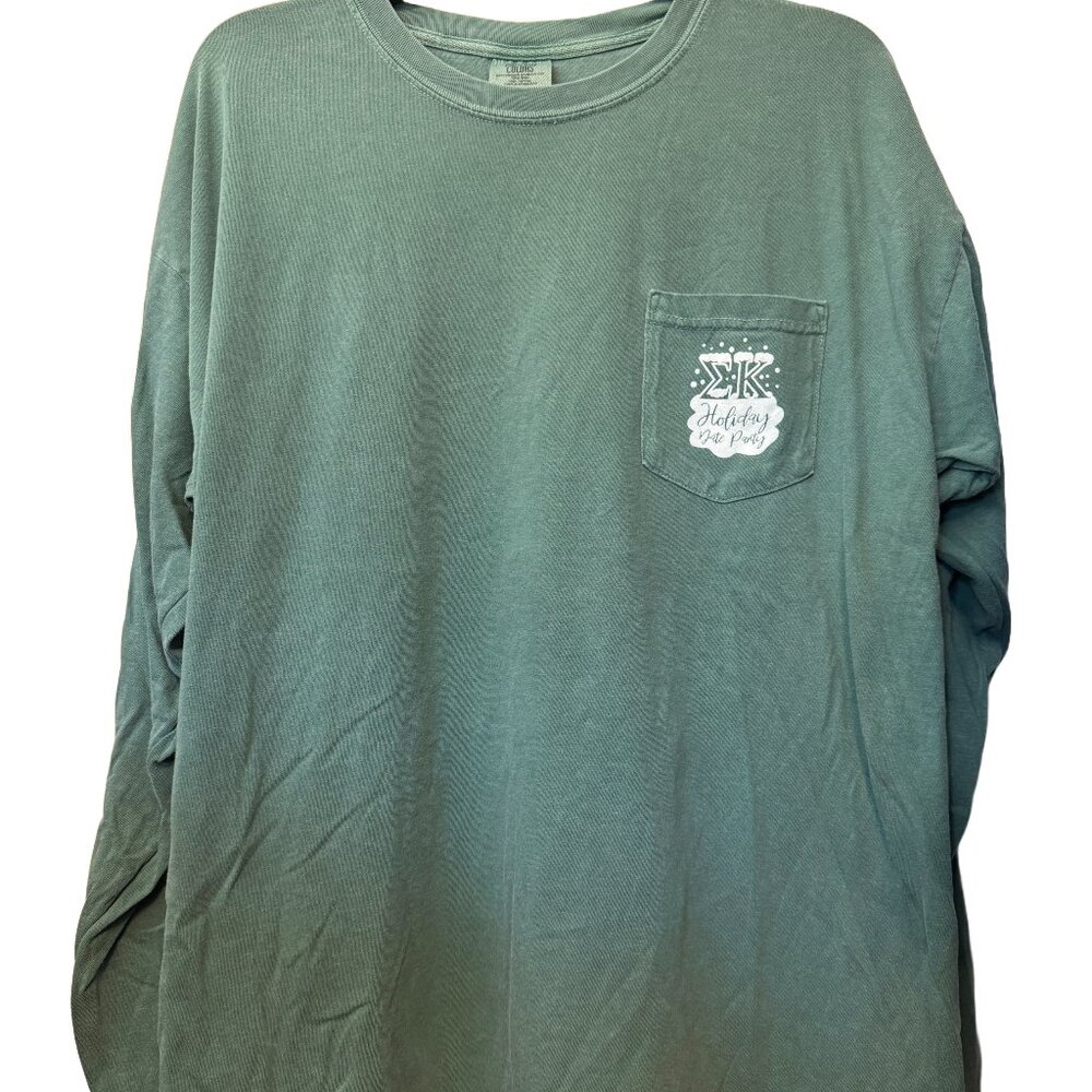 Sigma Kappa Holiday Date Party 2019 Blacksburg VA Comfort Colors Long-Sleeve Tee